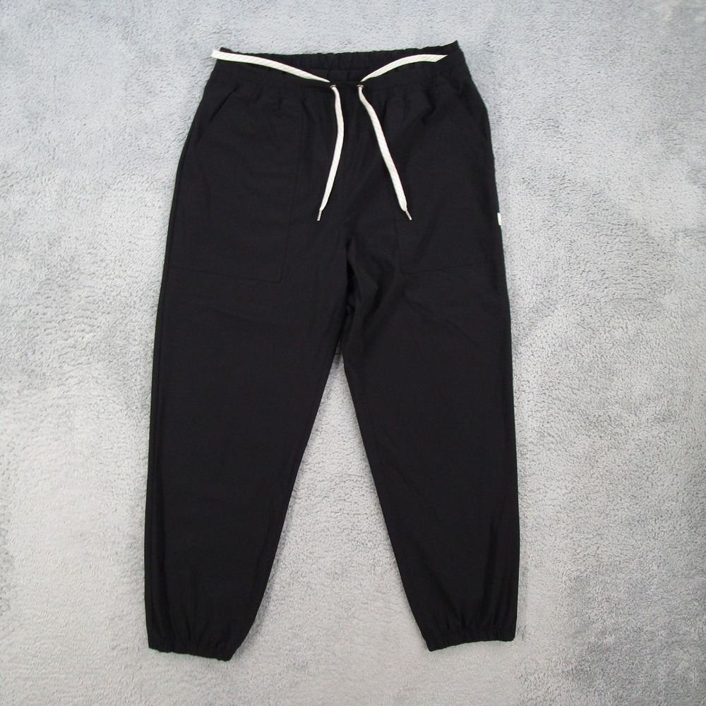 Vuori Womens Miles Jogger Pants Black VW481 Large Activewear Drawstring READ*